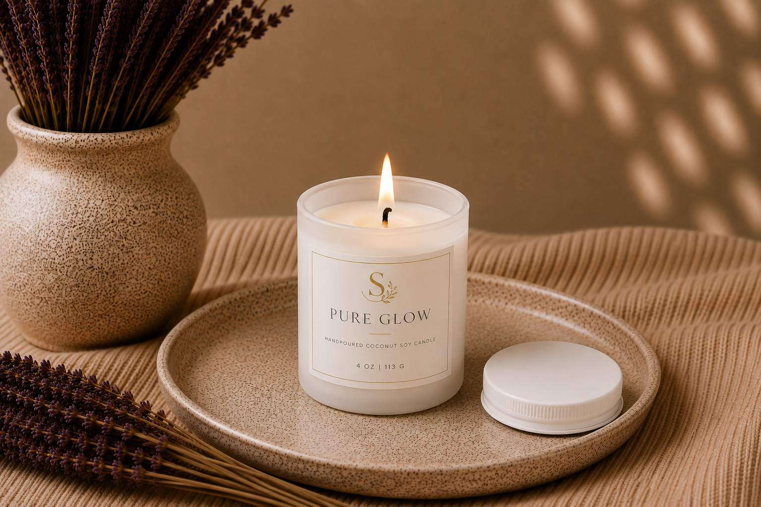 PURE GLOW Coconut Soy Wax Candle