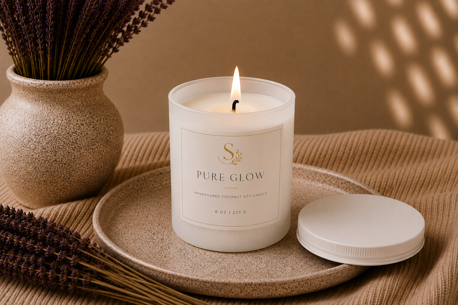 PURE GLOW Coconut Soy Wax Candle