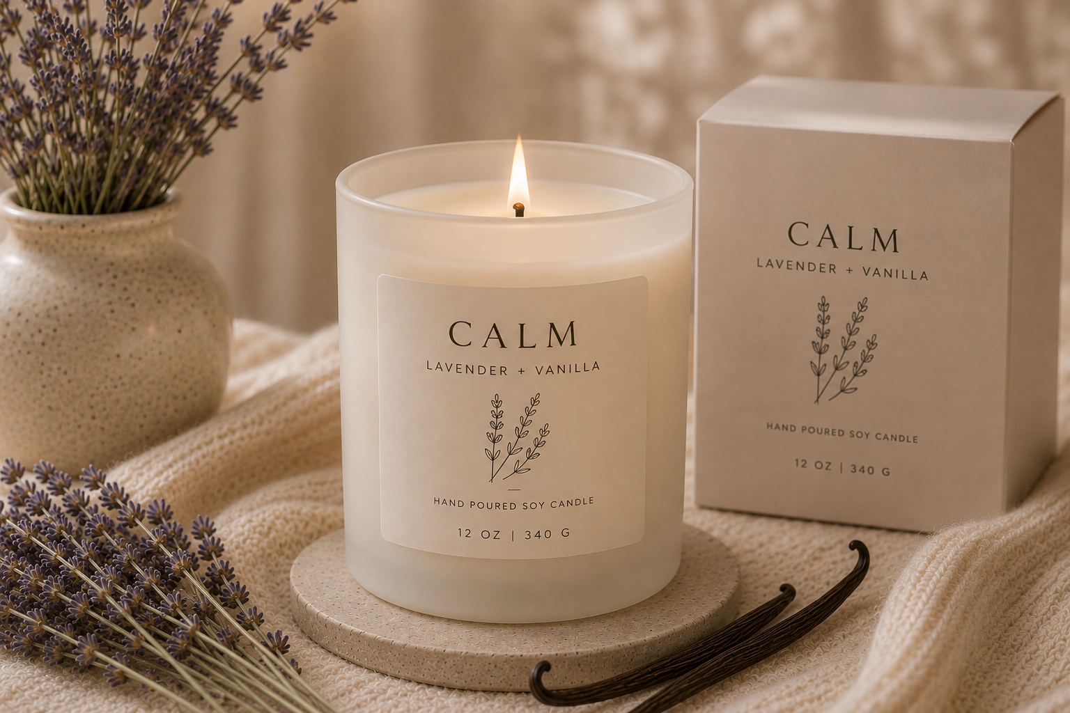 CALM Coconut Soy Candle