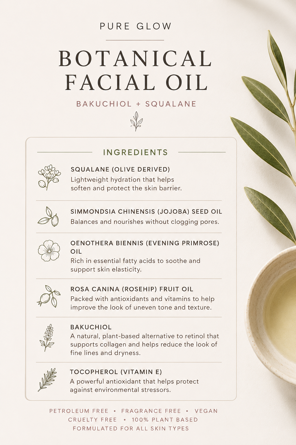 PURE GLOW Botanical Facial Oil