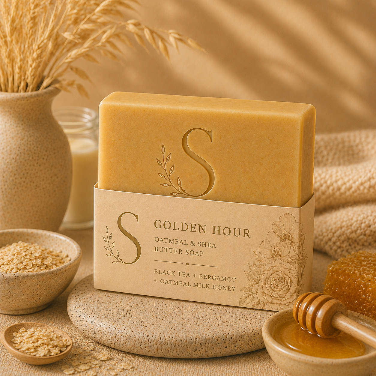 GOLDEN HOUR Oatmeal & Shea Butter Soap Bar